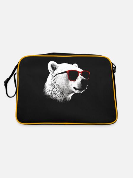 Polar Bear Cool Sunglasses - Retro Bag - black/gold - Back