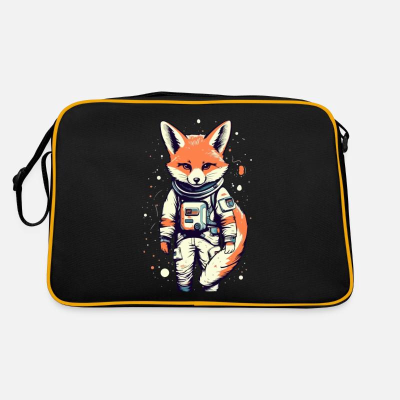 Renard mignon dans l’espace - Dessin animé d’astronaute Sac Retro