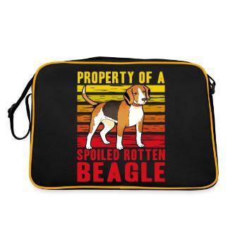 Property of a spoiled rotten Beagle - Retro Bag - black/gold - Back