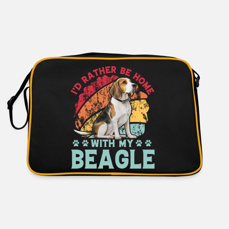Je préfère être à la maison avec mon Beagle Sac Retro