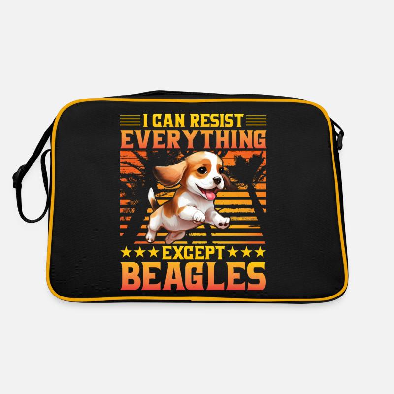 I can resist everything except Beagles Retro Tasche
