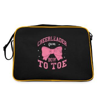 Cheerleader Cheerleading Sport Gymnastics Gift - Retro Bag - black/gold - Back