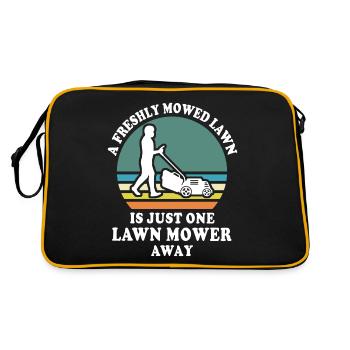 Lawn mower sayings - Retro Bag - black/gold - Back