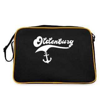 Oldenburger Sprüche Oldenburg - Retro Bag - black/gold - Back