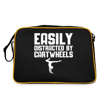 Wagon Wheel Girl Gymnastics Gift Wagon Wheels - Retro Bag - black/gold - Back