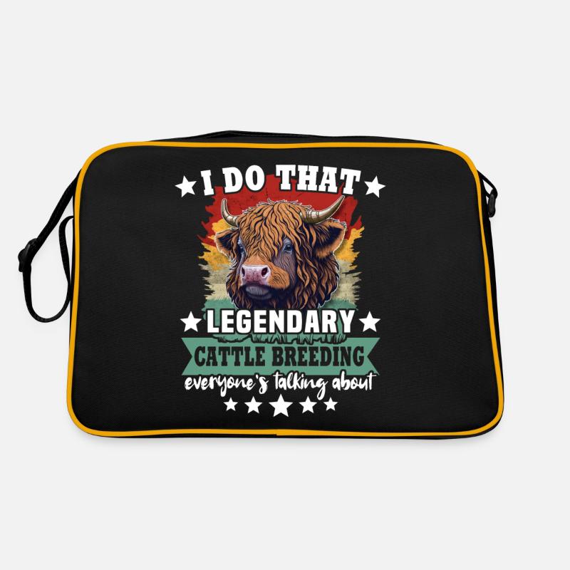 Hochlandrind Cattle Cow Retro Tasche