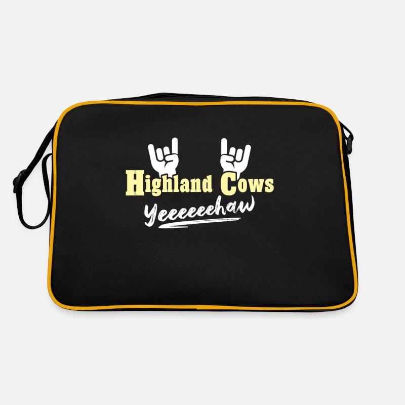 Hochlandrind Cattle Cow Retro Tasche