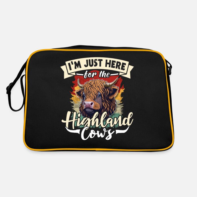 Hochlandrind Cattle Cow Retro Tasche