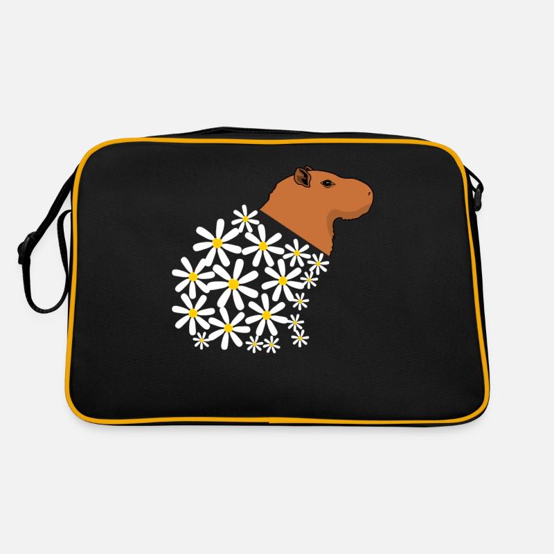 Marguerite capybara de fleurs Sac Retro