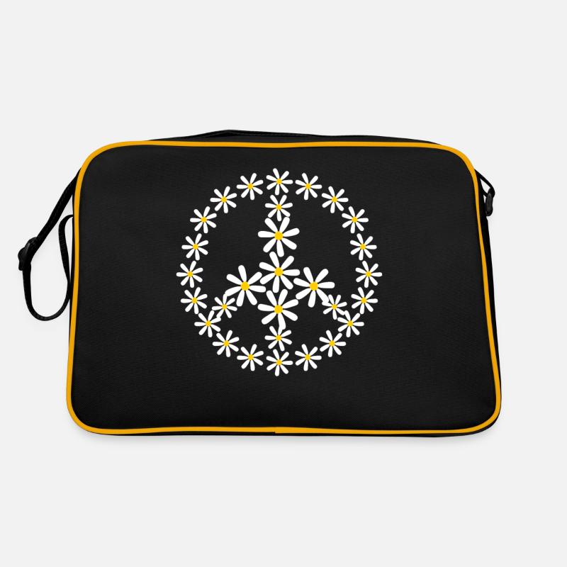 Frieden Friedenszeichen Pazifismus Retro Tasche