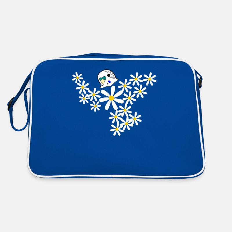 Perruche oiseau faite de fleurs Sac Retro