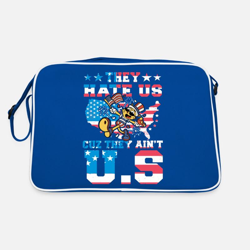 They hate us cuz they ain't U.S. Retro Tasche
