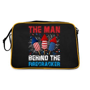 The Man behind the Firecracker - Retro Bag - black/gold - Back