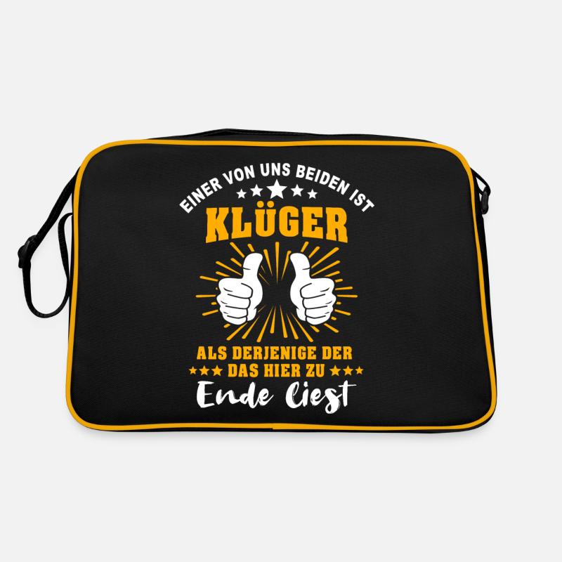 Klüger Als Du Retro Tasche