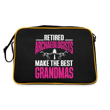 Archaeologist Gift Archaeology - Retro Bag - black/gold - Back