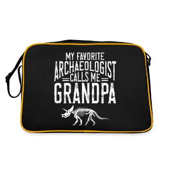 Archaeologist Gift Archaeology - Retro Bag - black/gold - Back