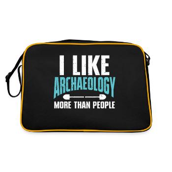 Archaeologist Gift Archaeology - Retro Bag - black/gold - Back