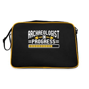 Archaeologist Gift Archaeology - Retro Bag - black/gold - Back