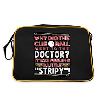 Billiards - Why Did The Cue Ball Go To The Doctor - Retro Bag - black/gold - Back