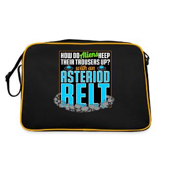 How Do Aliens Keep Their Trousers Up - Retro Bag - black/gold - Back