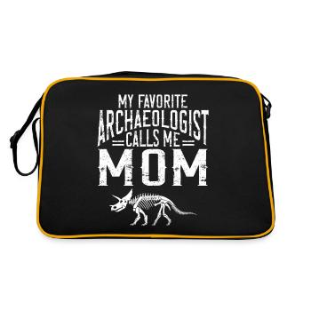 Archaeologist Gift Archaeology - Retro Bag - black/gold - Back