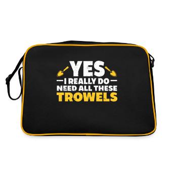 Archaeologist Gift Archaeology - Retro Bag - black/gold - Back