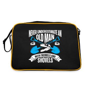 Archaeologist Gift Archaeology - Retro Bag - black/gold - Back