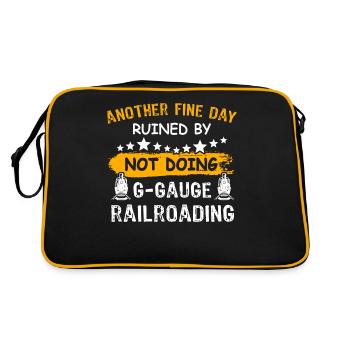 Garden Railway Model Railroad - Retro Bag - black/gold - Back