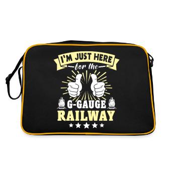 Garden Railway Model Railroad - Retro Bag - black/gold - Back