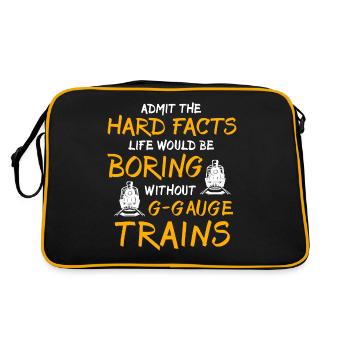 Garden Railway Model Railroad - Retro Bag - black/gold - Back