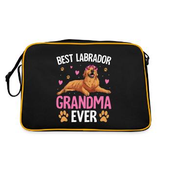 BEST LABRADOR GRANDMA EVER - Retro Bag - black/gold - Back