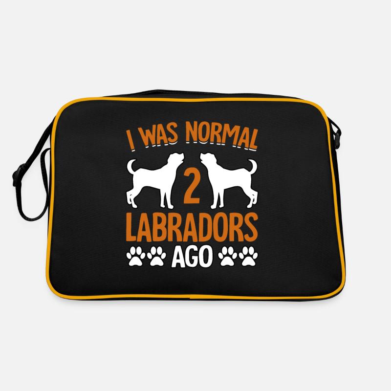 I WAS NORMAL 2 LABRADORS AGO Retro Tasche