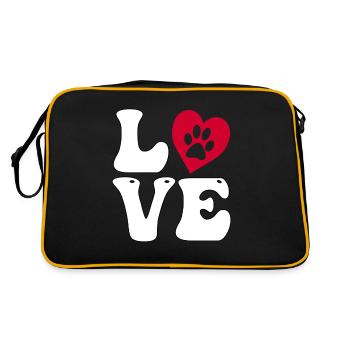Labrador Love - Retro Bag - black/gold - Back