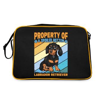 Property of a spoiled rotten Labrador Retriever - Retro Bag - black/gold - Back
