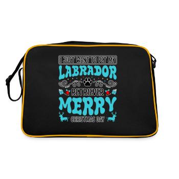 Labrador Christmas Weihnachten - Retro Bag - black/gold - Back