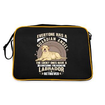 Labrador Funny Saying - Retro Bag - black/gold - Back