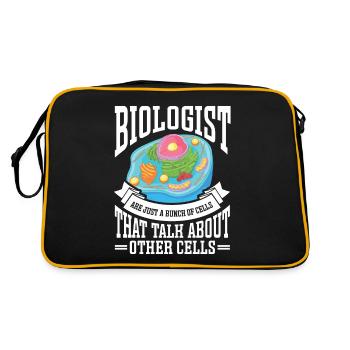 Biology Gift Biologist - Retro Bag - black/gold - Back