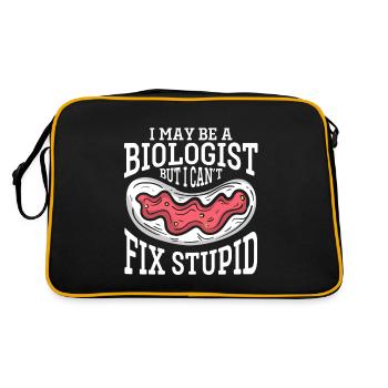 Biology Gift Biologist - Retro Bag - black/gold - Back