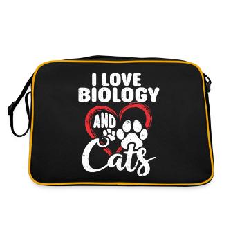 Biology Gift Biologist - Retro Bag - black/gold - Back