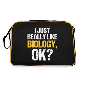 Biology Gift Biologist - Retro Bag - black/gold - Back