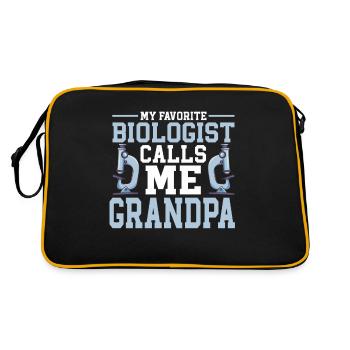 Biology Gift Biologist - Retro Bag - black/gold - Back