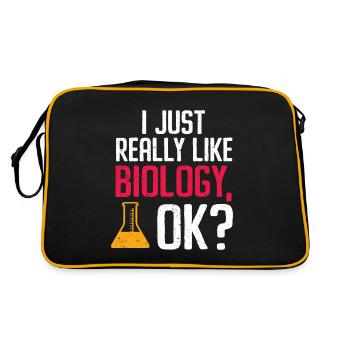 Biology Gift Biologist - Retro Bag - black/gold - Back