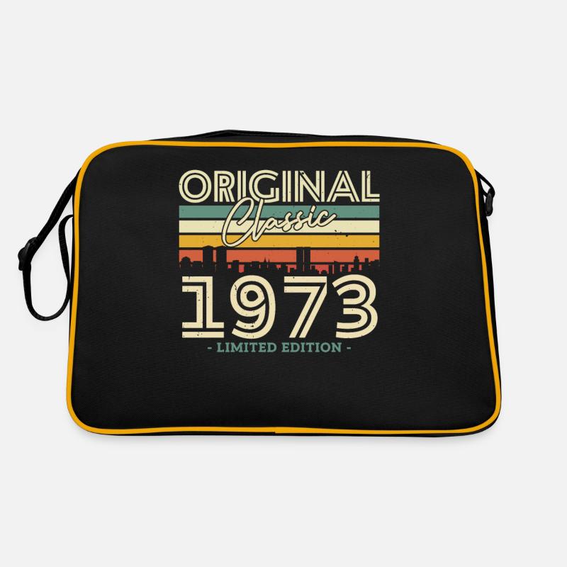 Vintage Jubiläum 1973 Limitierte Auflage - Retro Tasche - Schwarz/Gold