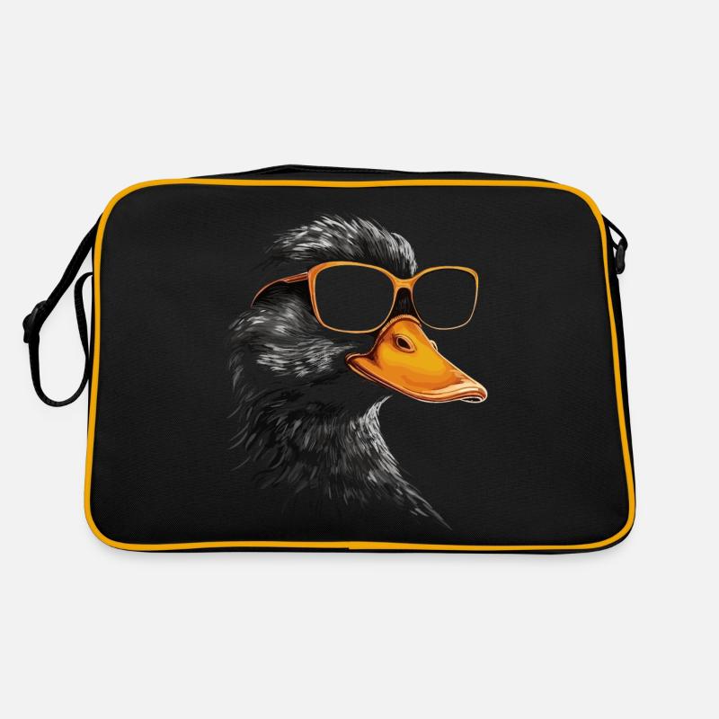 Duck Sunglasses - Retro Bag - black/gold