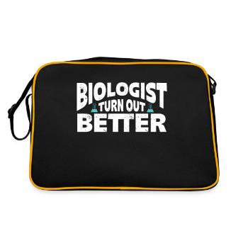 Biology Gift Biologist - Retro Bag - black/gold - Back