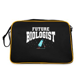 Biology Gift Biologist - Retro Bag - black/gold - Back