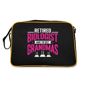 Biology Gift Biologist - Retro Bag - black/gold - Back