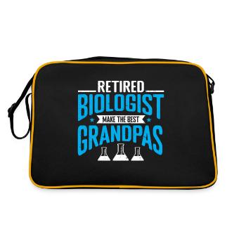 Biology Gift Biologist - Retro Bag - black/gold - Back