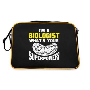 Biology Gift Biologist - Retro Bag - black/gold - Back