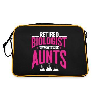 Biology Gift Biologist - Retro Bag - black/gold - Back